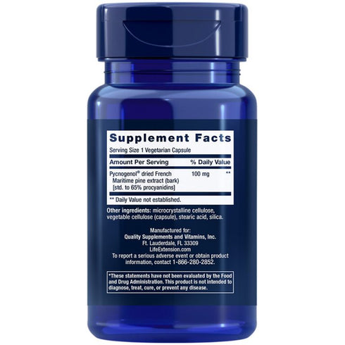 Pycnogenol French Maritime Pine Bark Extract 60 Capsules-Life Extension-Matakana Pharmacy